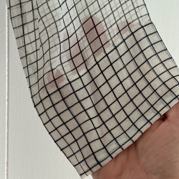 Club Monaco NWT Caluh Dress white base 100% silk 3/4 sleeve size 6 - Picture 8 of 15